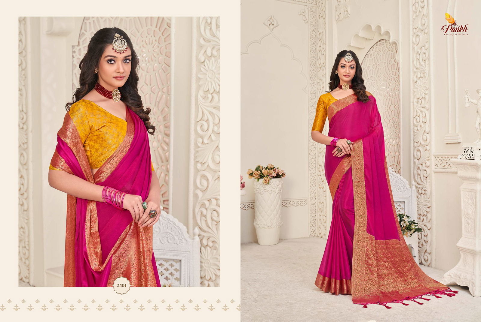 Alora Silk By Pankh 5501-5510 Party Wear Sarees Catalog